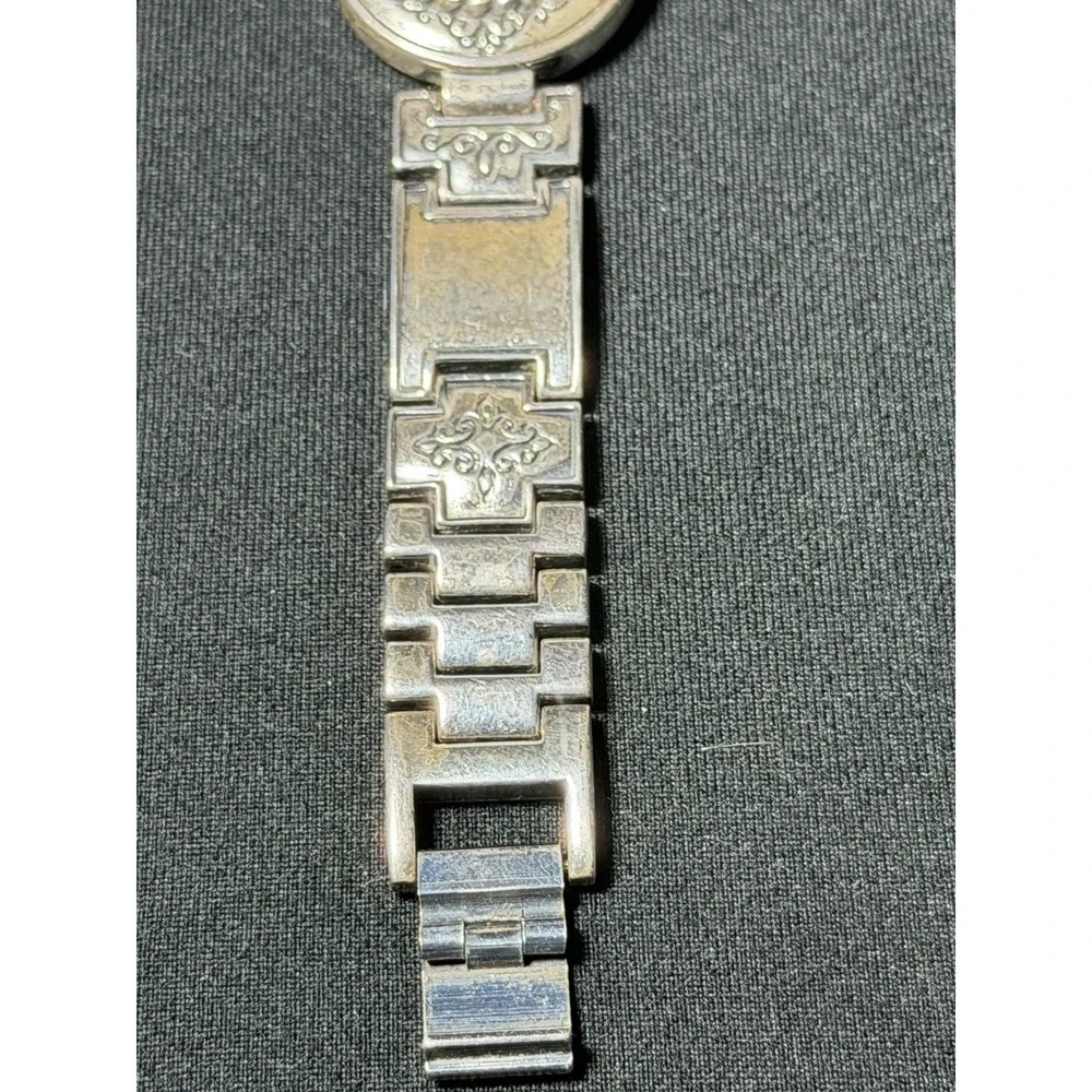 Brighton Montreal Women's Silver Tone Watch Ornate Bracelet Quartz Untested